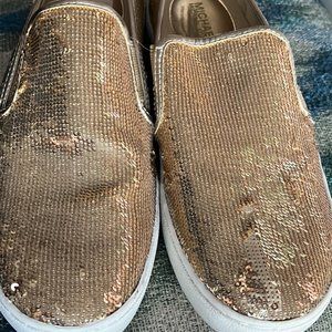 Michael Kors Keaton sequin slide sneakers ladies size 5